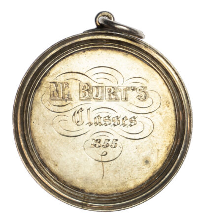 Scotland, Mr Burt's Classes, Silver Prize Medal for 2nd Class 1855 to John Stiven