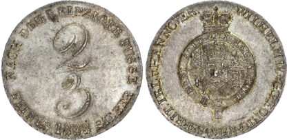 Germany, Brunswick-Luneburg, William IV (1830-1837), silver 2/3 Taler