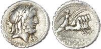 Q. Antonius Balbus, Silver Denarius Serratus