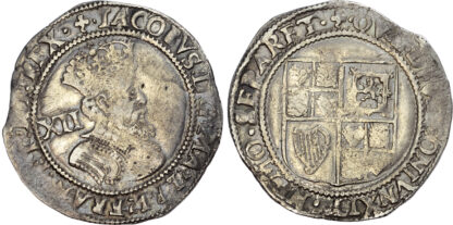 James I (1603-1625) Shilling, 1625, third coinage, mintmark trefoil