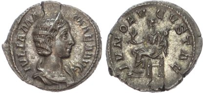 Julia Mamaea, mother of Severus Alexander, Silver Denarius