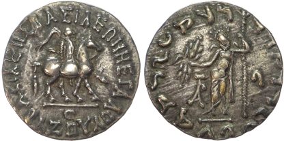 Indo-Skythians, Azes I, Silver Tetradrachm