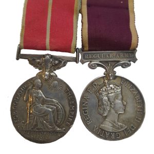 The British Empire Medal and Regular Army Long Service and Good Conduct Medal, to Sergeant Brian Barfoot