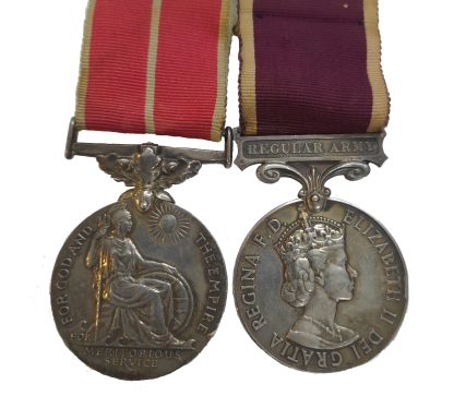 The British Empire Medal and Regular Army Long Service and Good Conduct Medal, to Sergeant Brian Barfoot