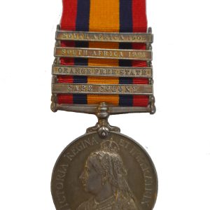 Queen’s South Africa Medal, 3rd type, four clasps, awarded to Driver Harry Clark