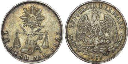 Mexico, Republic, silver Peso, 1871