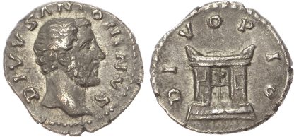 Divus Antoninus Pius, Silver Denarius