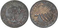 Honduras, provisional copper 2 Reales, 1833