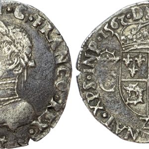 France, Charles IX, silver Teston du Dauphine, 1562 Z